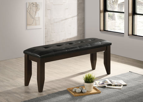 Dalila Leatherette Upholstered Wood Dining Bench Cappuccino - Tampa Furniture Outlet