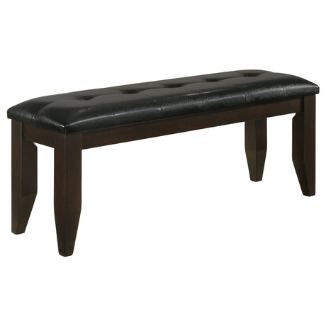Tampa Furniture Outlet - Coaster - Dalila Leatherette Upholstered Wood Dining Bench Cappuccino - 102723