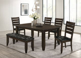 Dalila Leatherette Upholstered Wood Dining Bench Cappuccino - Tampa Furniture Outlet