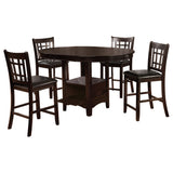 Lavon 5-piece Oval Counter Height Dining Set Espresso - Tampa Furniture Outlet