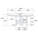 Lavon 5-piece Oval Counter Height Dining Set Espresso - Tampa Furniture Outlet