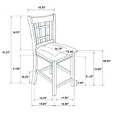 Lavon 5-piece Oval Counter Height Dining Set Espresso - Tampa Furniture Outlet