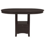 Lavon Oval 60-inch Counter Height Extension Dining Table Espresso - Tampa Furniture Outlet
