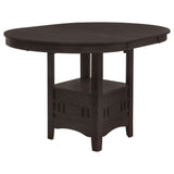 Lavon Oval 60-inch Counter Height Extension Dining Table Espresso - Tampa Furniture Outlet