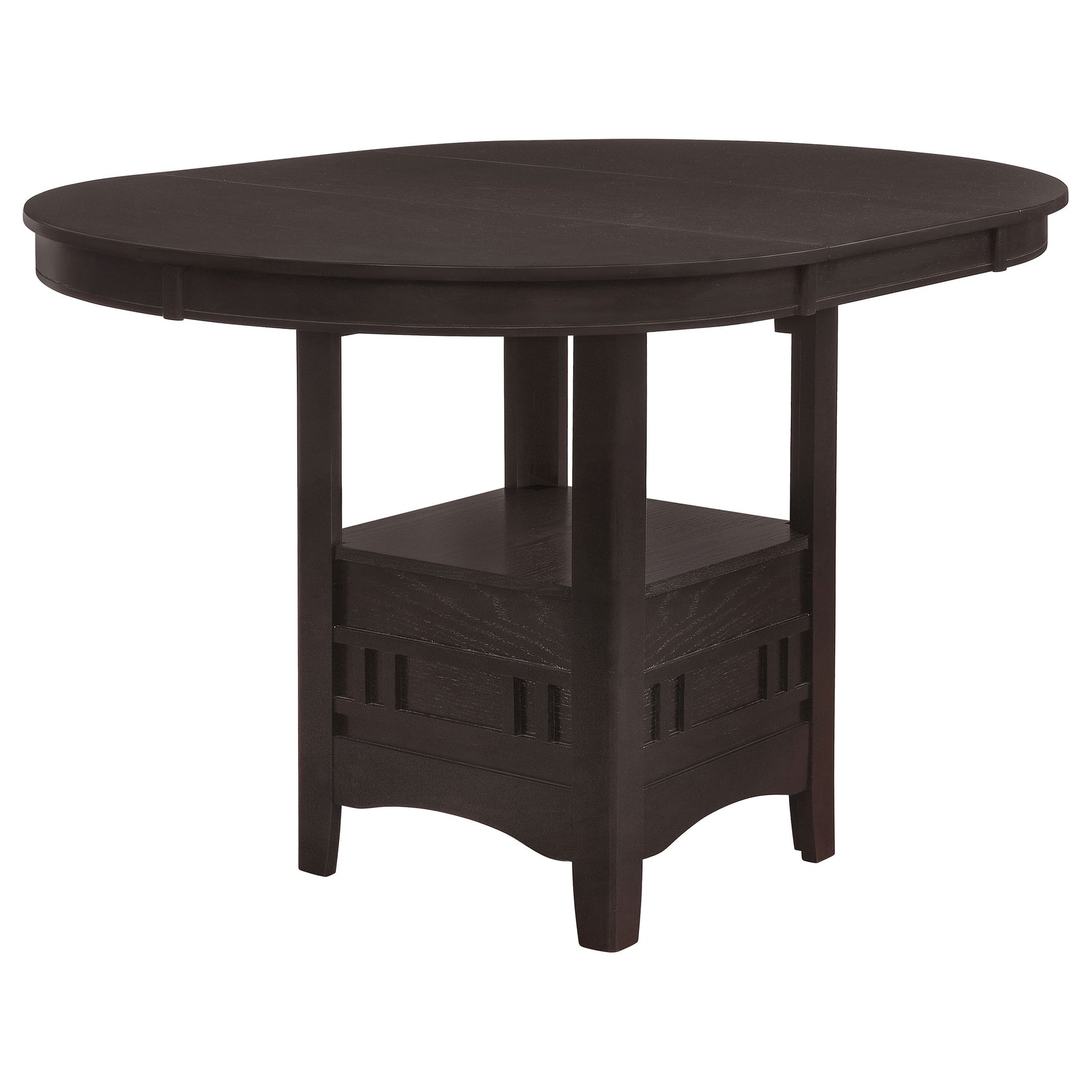 Lavon Oval 60-inch Counter Height Extension Dining Table Espresso - Tampa Furniture Outlet