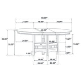 Lavon Oval 60-inch Counter Height Extension Dining Table Espresso - Tampa Furniture Outlet