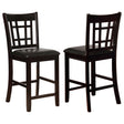 Tampa Furniture Outlet - Coaster - Lavon Wood Counter Height Dining Chair Black and Espresso (Set of 2) - 102889