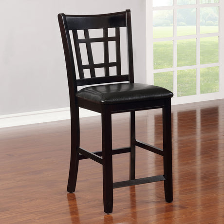 Lavon Wood Counter Height Dining Chair Black and Espresso (Set of 2) - Tampa Furniture Outlet