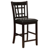 Lavon Wood Counter Height Dining Chair Black and Espresso (Set of 2) - Tampa Furniture Outlet