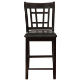 Lavon Wood Counter Height Dining Chair Black and Espresso (Set of 2) - Tampa Furniture Outlet