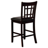 Lavon Wood Counter Height Dining Chair Black and Espresso (Set of 2) - Tampa Furniture Outlet