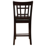 Lavon Wood Counter Height Dining Chair Black and Espresso (Set of 2) - Tampa Furniture Outlet
