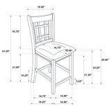 Lavon Wood Counter Height Dining Chair Black and Espresso (Set of 2) - Tampa Furniture Outlet