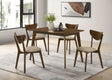 Tampa Furniture Outlet - Coaster - Kersey 5-piece Rectangular Dining Table Set Chestnut - 103061-S5