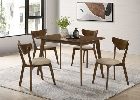 Tampa Furniture Outlet - Coaster - Kersey 5-piece Rectangular Dining Table Set Chestnut - 103061-S5