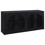 Tampa Furniture Outlet - Coaster - Riva 4-door Dining Sideboard Buffet Storage Credenza Black - 103895