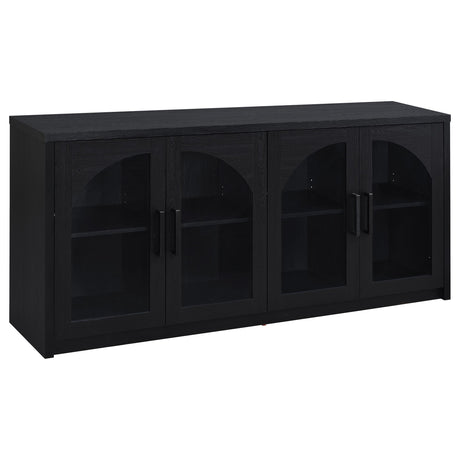 Tampa Furniture Outlet - Coaster - Riva 4-door Dining Sideboard Buffet Storage Credenza Black - 103895