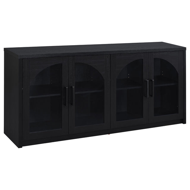 Tampa Furniture Outlet - Coaster - Riva 4-door Dining Sideboard Buffet Storage Credenza Black - 103895
