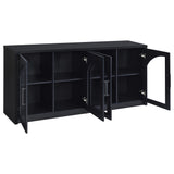 Riva 4-door Dining Sideboard Buffet Storage Credenza Black