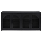 Riva 4-door Dining Sideboard Buffet Storage Credenza Black