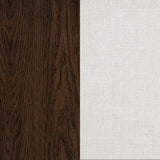 Baney Fabric Upholstered Dining Side Chair Cream and Dark Oak