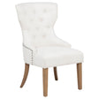 Tampa Furniture Outlet - Coaster - Baney Fabric Upholstered Dining Side Chair Beige and Rustic Grey - 104507