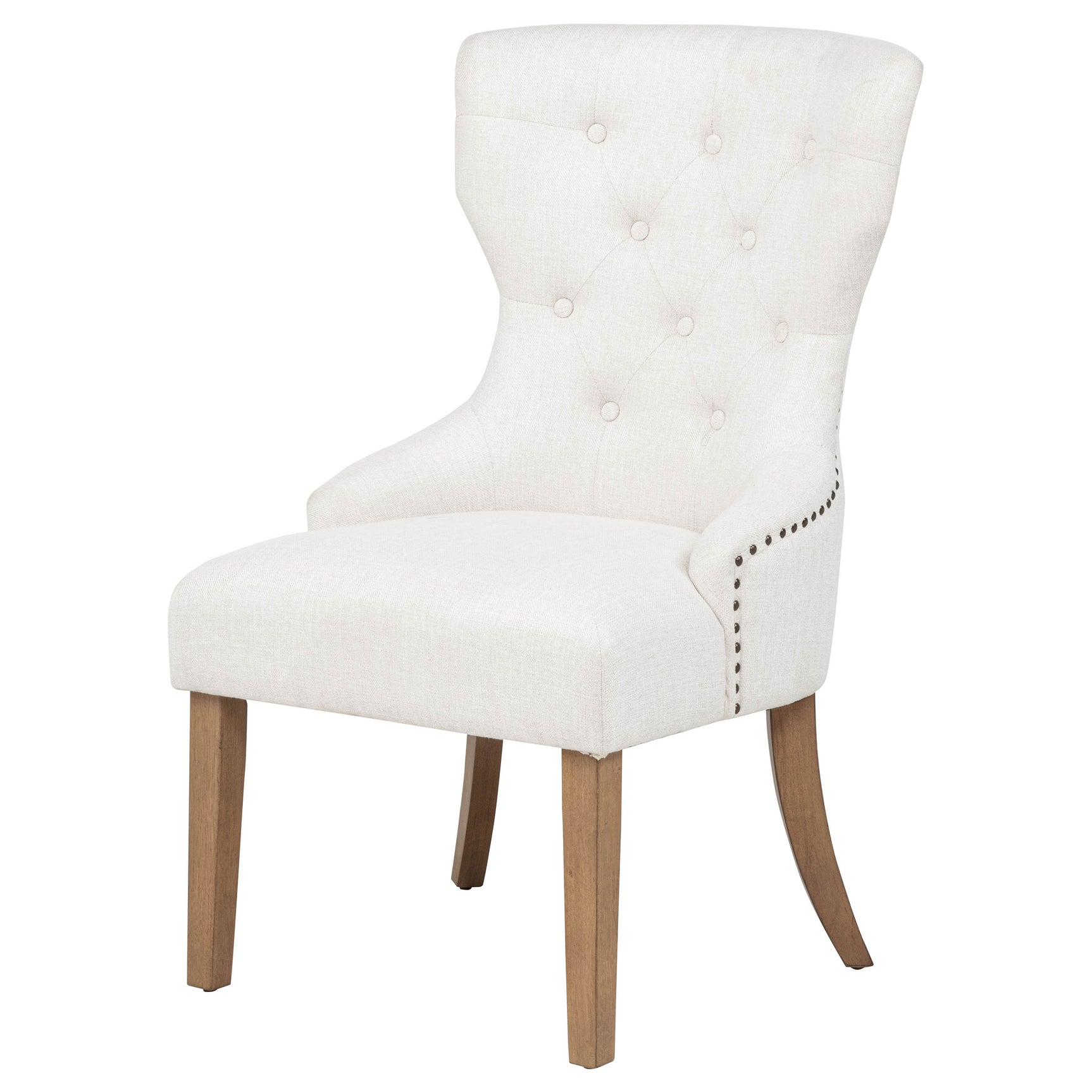 Baney Fabric Upholstered Dining Side Chair Beige and Rustic Grey - Tampa Furniture Outlet