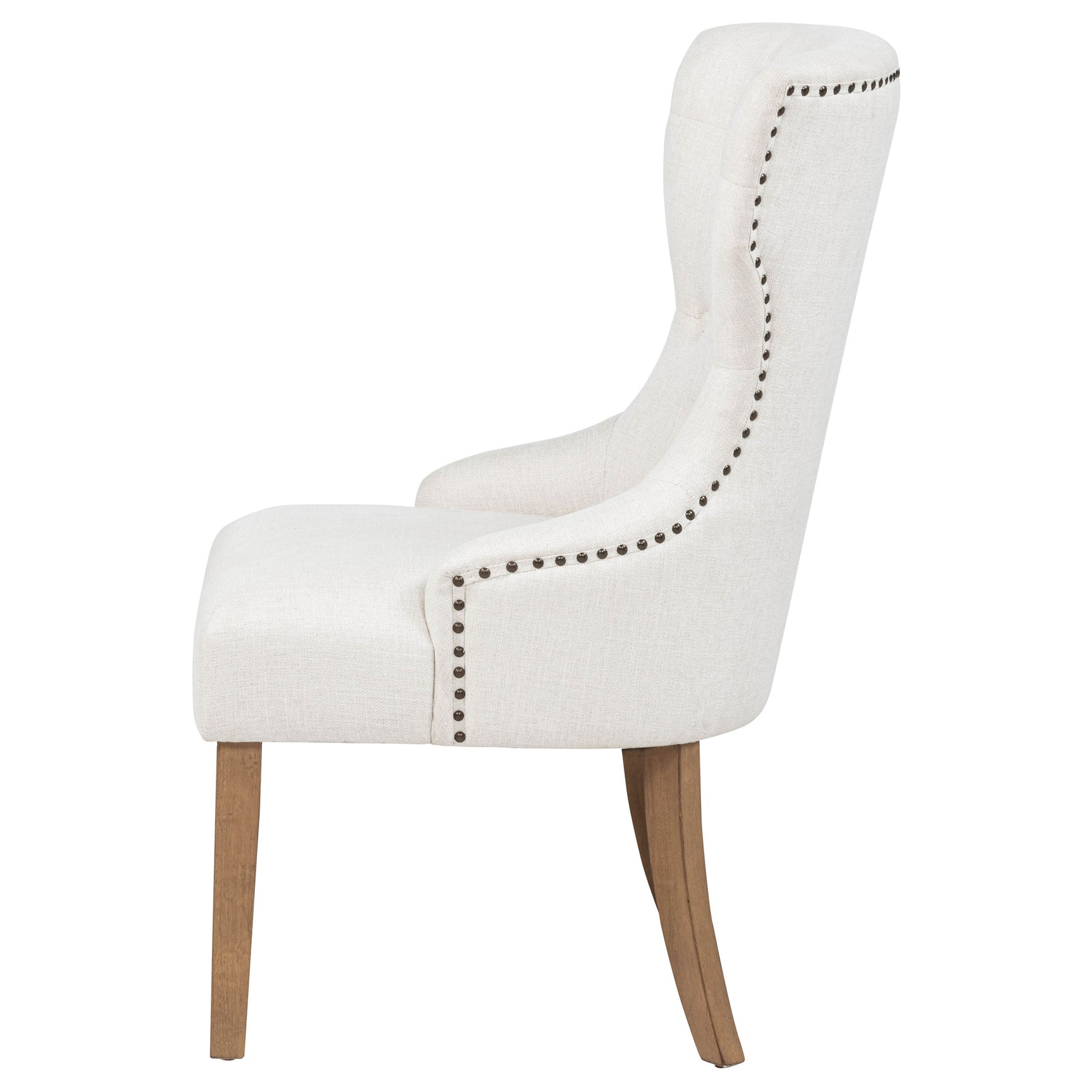 Baney Fabric Upholstered Dining Side Chair Beige and Rustic Grey - Tampa Furniture Outlet