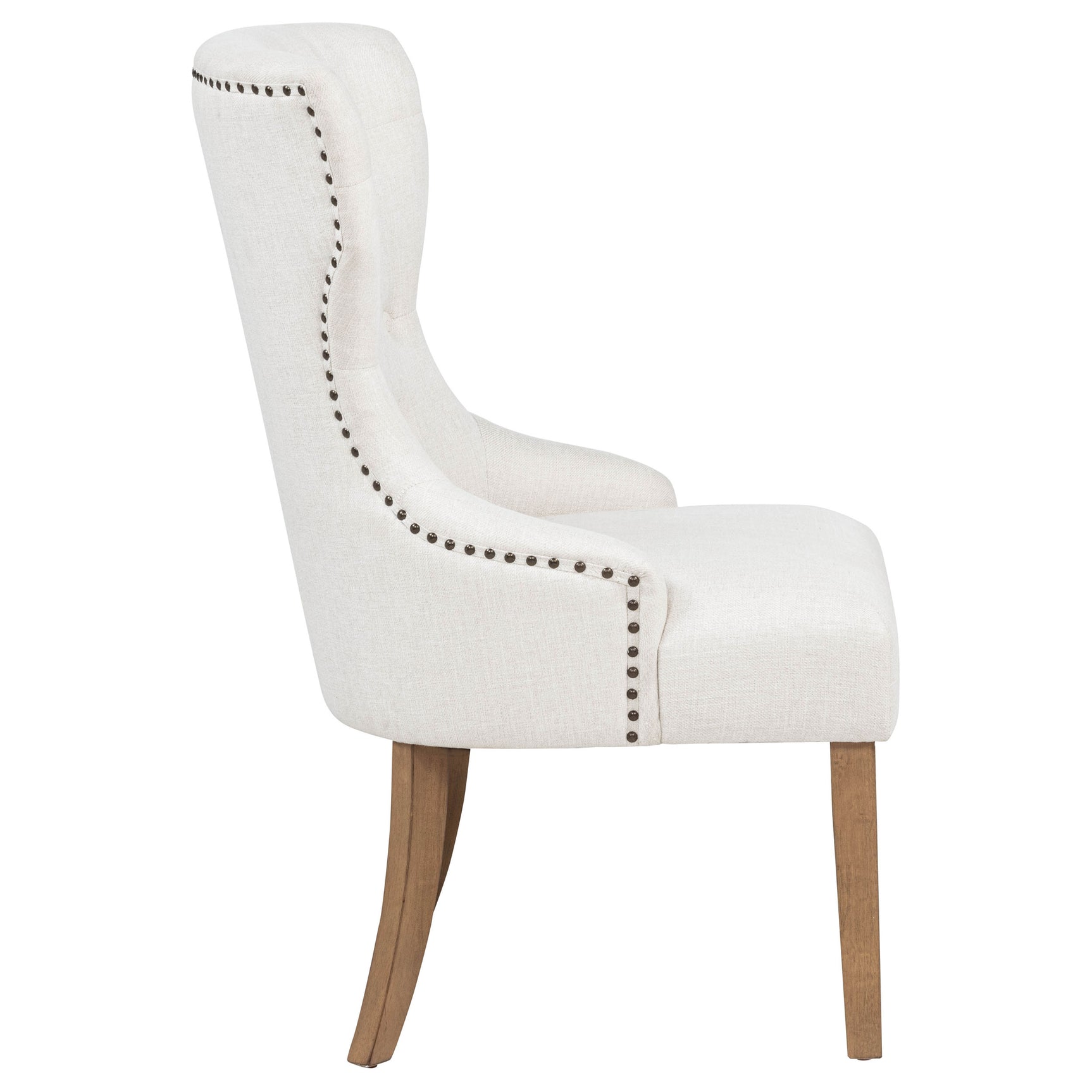 Baney Fabric Upholstered Dining Side Chair Beige and Rustic Grey - Tampa Furniture Outlet
