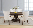 Tampa Furniture Outlet - Coaster - Ridgewell 5-piece Round Pedestal Dining Set Dark Oak - 104600-S5