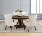 Tampa Furniture Outlet - Coaster - Ridgewell 5-piece Round Pedestal Dining Set Dark Oak - 104600-S5