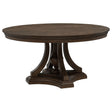 Tampa Furniture Outlet - Coaster - Ridgewell Round Pedestal Dining Table Dark Oak - 104600