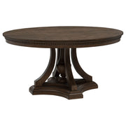 Tampa Furniture Outlet - Coaster - Ridgewell Round Pedestal Dining Table Dark Oak - 104600