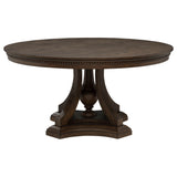 Ridgewell Round Pedestal Dining Table Dark Oak