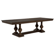 Tampa Furniture Outlet - Coaster - Ridgewell Rectangular Trestle Dining Table Dark Oak - 104601