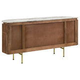 Ortega 4-door Marble Top Sideboard Buffet Cabinet Natural - Tampa Furniture Outlet