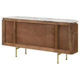 Ortega 4-door Marble Top Sideboard Buffet Cabinet Natural - Tampa Furniture Outlet