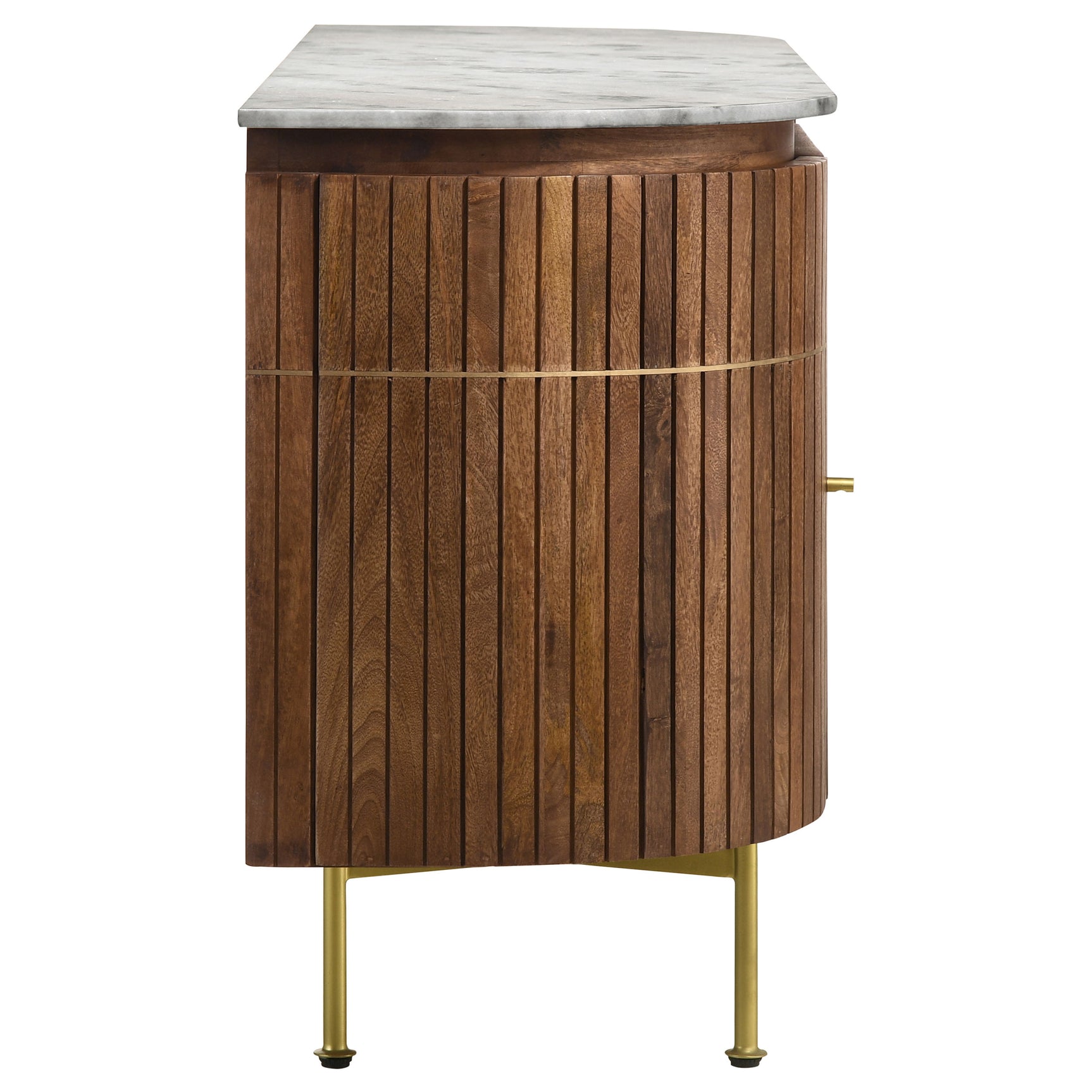 Ortega 4-door Marble Top Sideboard Buffet Cabinet Natural - Tampa Furniture Outlet