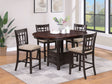 Tampa Furniture Outlet - Coaster - Lavon 5-piece Oval Counter Height Dining Set Light Chestnut - 105278-S5
