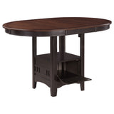 Tampa Furniture Outlet - Coaster - Lavon Oval 60-inch Counter Height Extension Dining Table Chestnut - 105278