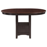 Lavon Oval 60-inch Counter Height Extension Dining Table Chestnut - Tampa Furniture Outlet