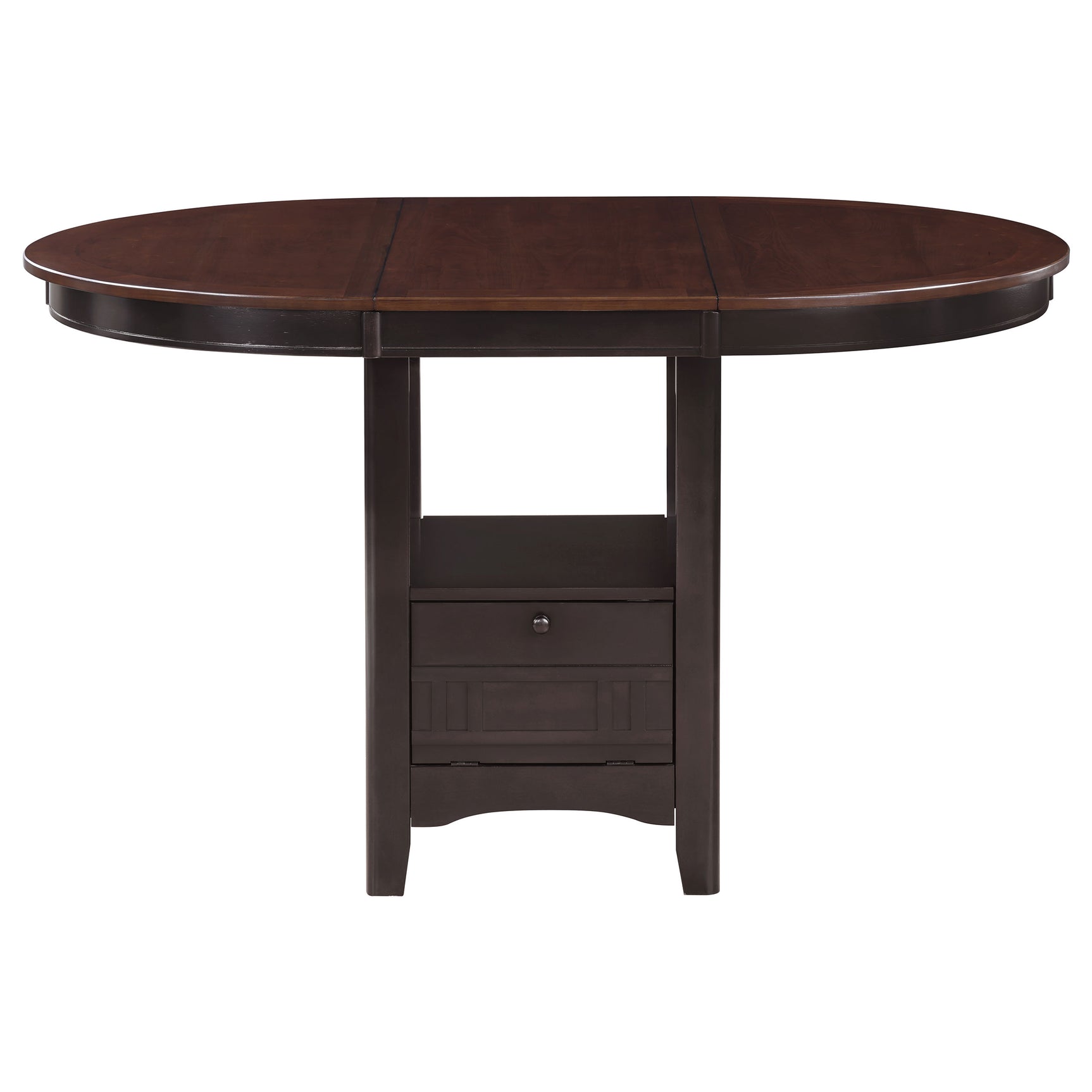 Lavon Oval 60-inch Counter Height Extension Dining Table Chestnut - Tampa Furniture Outlet