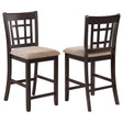 Tampa Furniture Outlet - Coaster - Lavon Wood Counter Height Dining Chair Tan and Espresso (Set of 2) - 105279