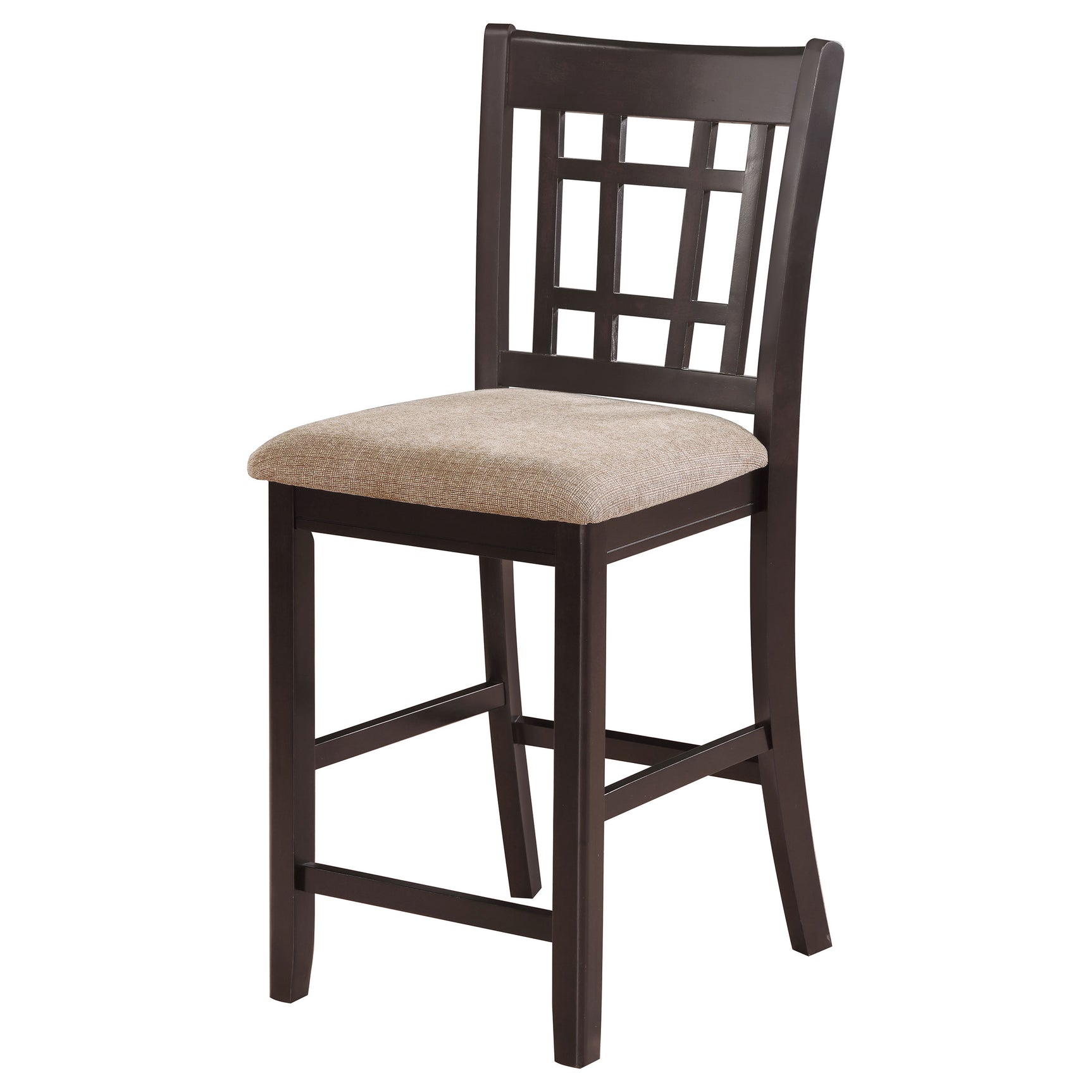 Lavon Wood Counter Height Dining Chair Tan and Espresso (Set of 2) - Tampa Furniture Outlet