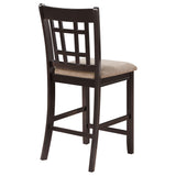 Lavon Wood Counter Height Dining Chair Tan and Espresso (Set of 2) - Tampa Furniture Outlet