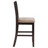 Lavon Wood Counter Height Dining Chair Tan and Espresso (Set of 2) - Tampa Furniture Outlet