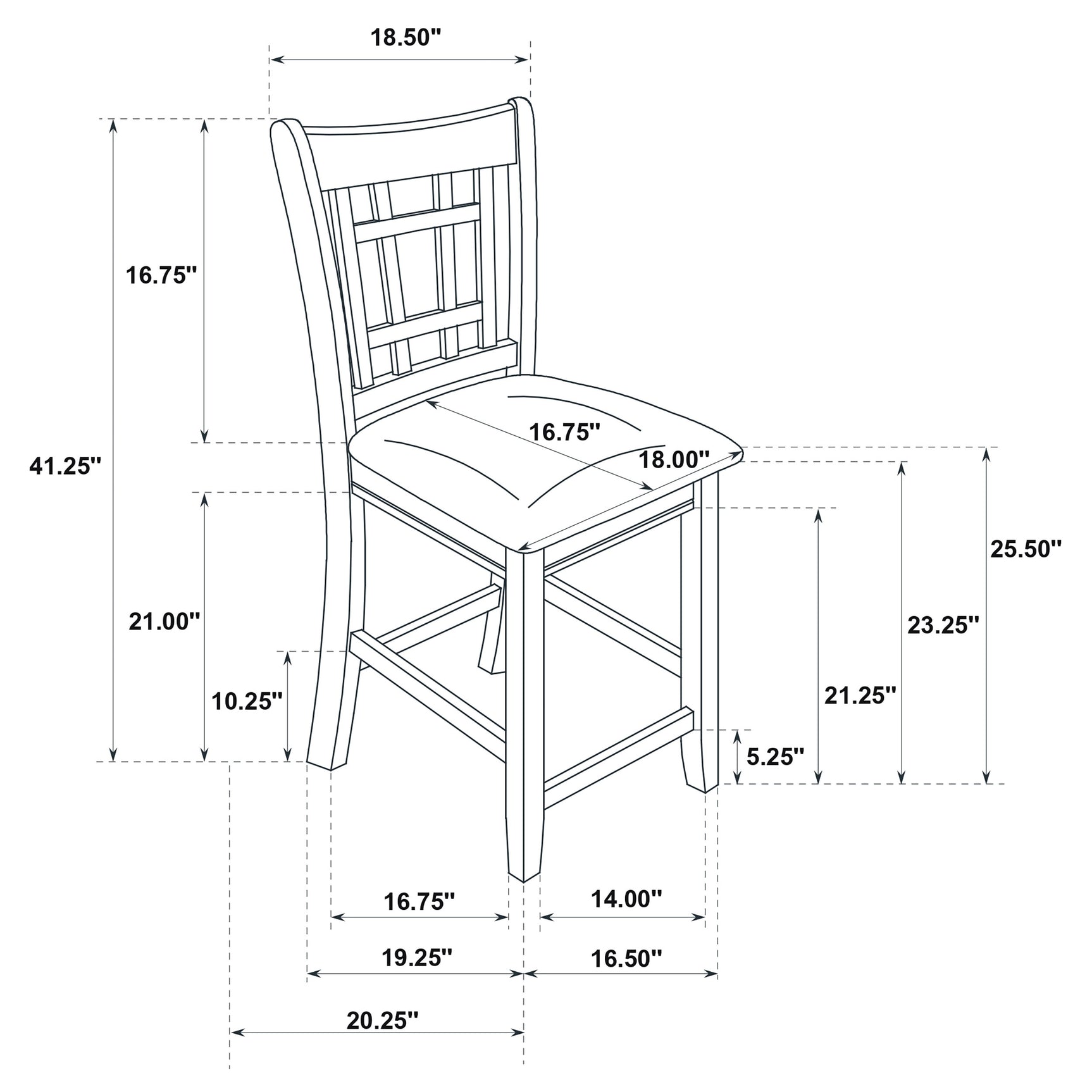 Lavon Wood Counter Height Dining Chair Tan and Espresso (Set of 2) - Tampa Furniture Outlet