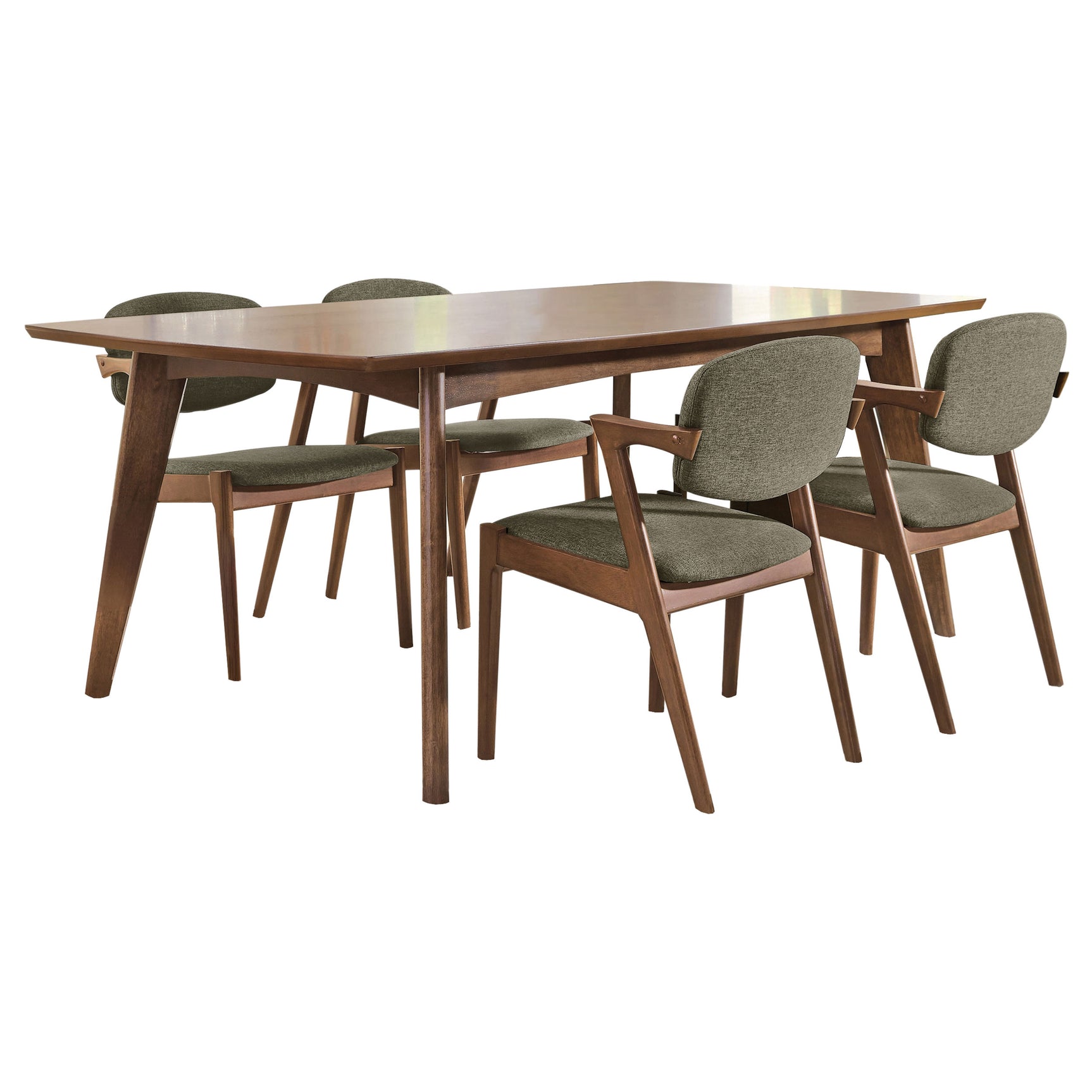 Malone 5-piece Rectangular Dining Table Set Dark Walnut - Tampa Furniture Outlet