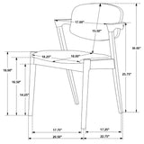 Malone 5-piece Rectangular Dining Table Set Dark Walnut - Tampa Furniture Outlet