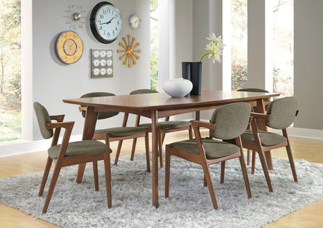 Tampa Furniture Outlet - Coaster - Malone 7-piece Rectangular Dining Table Set Dark Walnut - 105351-S7